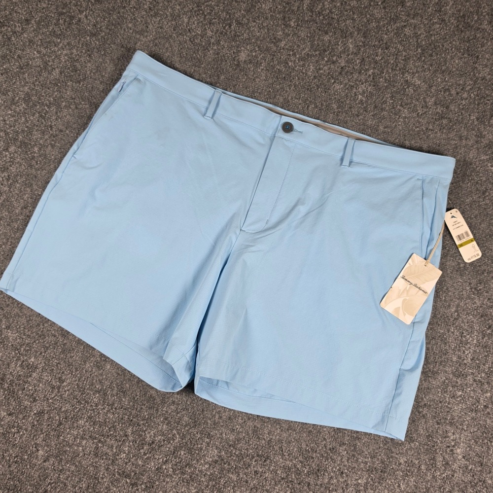 Tommy‎ Bahama Chip Shot Short 6 Mens 44 Chambray Blue Performance Stretch NWT